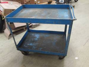 blue metal shop cart 36x24x33.5 H...