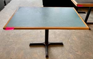 lot 29 image: Restaurant Rectangle Pedestal Table- Blueteal