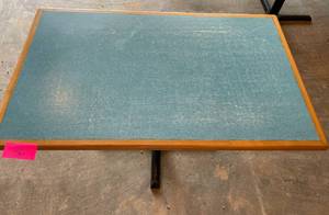 lot 30 image: Restaurant Rectangle Pedestal Table- Blueteal