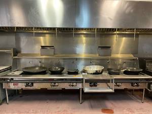 lot 2 image: 12 Commercial 6 Ring WOK Cooktop Stove Range