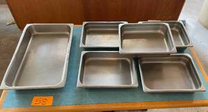 lot 58 image: Lot of 6 Buffet Insert Pans