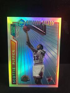 lot 3 image: 1996 Topps Scottie Pippen M1 Mystery Finest Refractor