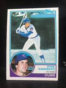 lot 27 image: Ryan Sandberg RC 1983 Topps