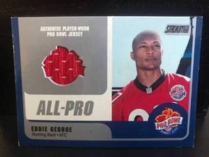 lot 47 image: Eddie George Player Worn Pro Bowl Jersey 2000 Topps