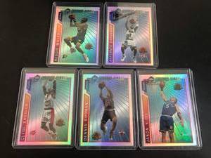 lot 65 image: 5 Different Topps Mystery Finest Refractor Cards Miller, Hardaway, Drexler, Rodman