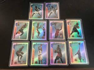 lot 66 image: 10 Different Topps Mystery Finest Refractor Cards