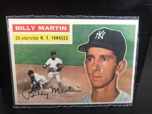 lot 79 image: 1956 Billy Martin Topps Card 181