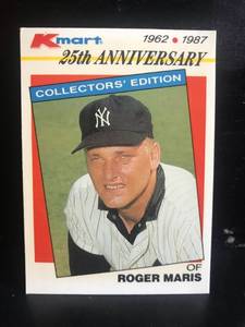 lot 81 image: Roger Maris 1987 Topps KMart Card