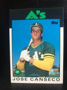 lot 83 image: Jose Canseco RC 1986 Topps Traded 20T