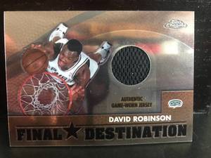 lot 89 image: David Robinson Game Worn Jersey 2003 Topps Chrome