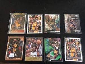 lot 108 image: 8 Different Kobe Bryant Cards Including Topps RC