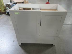 lot 204 image: Home Decorators Collection Dorston 36 in. W Bath Vanity in Gray W2036P3-KG
