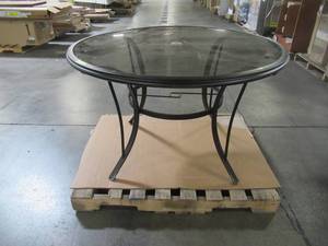 lot 208 image: Living Accents Black Round Dining Table 8498131