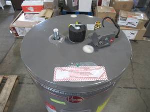 lot 301 image: Rheem Gladiator 55 Gal. Tall 55005500 Watt Smart Electric Water Heater with Leak Detection and Auto Shutoff XE55T12CS55U0