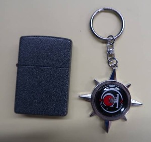 IRONSTONE ZIPPO 13 LIGHTER AND COMPASS KEYCHAIN