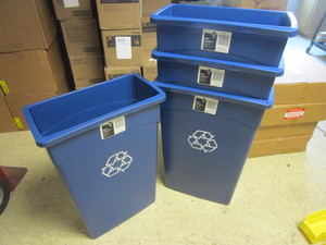 TOUGH GUY RECYCLE WASTEBASKETS, 23-GALLON - NEW