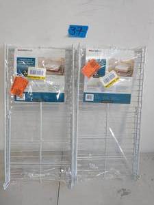 lot 37 image: 2 closetmaid 24 in. Hanging Wire Shelf