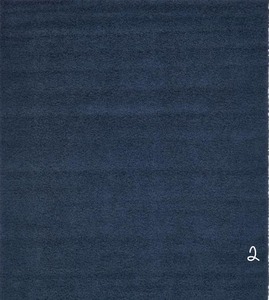 lot 2 image: Solid Shag Navy Blue 8 ft. x 10 ft. Area Rug