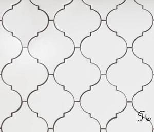lot 56 image: LuxeCraft White 6 in. x 6 in. Glazed Ceramic Arabesque Wall Tile (10.8 sq. ft.Case)