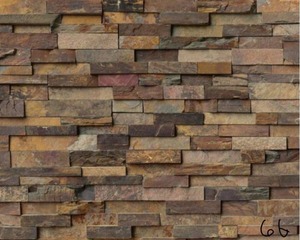 lot 66 image: MSI Three Rivers Gold Ledger Panel 6 in. x 24 in. Natural Slate Wall Tile (12 cases48 sq. ft.pallet)