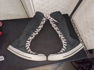 Converse All Star Chuck Taylor Knee High Black Sneaker Boots Womens Sz 10, Mens Sz 8