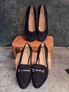 Alfani & Gabor Black Suede Pumps & Slip-Ons, Sz 8