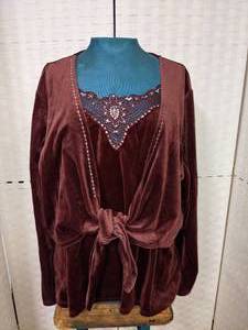 George Velour Cami Top & Shrug wSparkles 26W28W