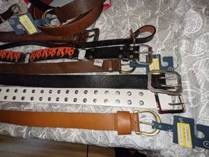 Large Lot of Belts, Most New
