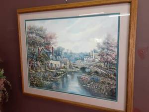 Framed Artwork (36 X 30) See Pho...