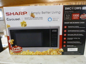 lot 15 image: NEW Sharp Carousel Smart Microwave Oven