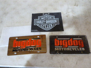 lot 39 image: Big Dog Motorcycles License Plate Covers