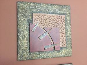 2 Metal Art Deco Wall Hangings