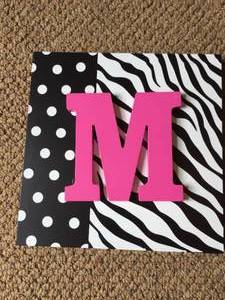 M and E Initials Wall Mount Art