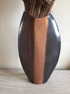 Large Decorative Copper-Like Vase