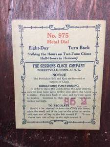 The Sessions Clock Company Eight Day 2 Tone Chime Mantle Clock