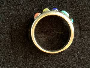 lot 201 image: Fine Jewelry - Silver with multi stone Ring