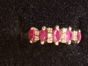 lot 206 image: Ruby and diamond ring