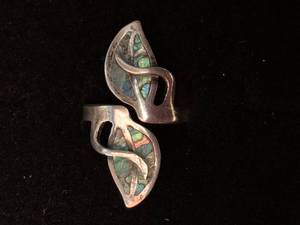 lot 207 image: Silver and mother of pearl rings - set of 3