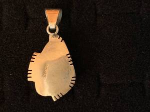 lot 212 image: Silver and black onyx pendant