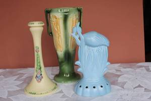 lot 23 image: Unique Red Wing Pottery Vases and other