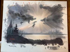 lot 197 image: Les Kouba Original Watercolor