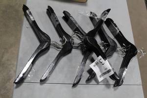 Lot of (30) Wood Hanger with Metal Hook Black