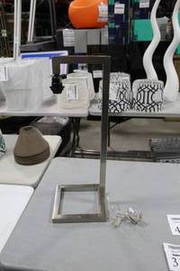 Chrome Metal Table Lamp Base 9Wx26H