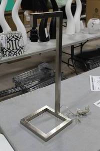 Chrome Metal Table Lamp Base 9Wx26H