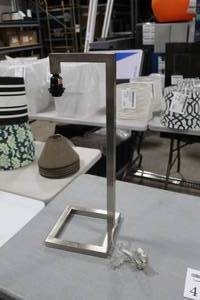 Chrome Metal Table Lamp Base 9Wx26H