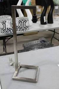 Chrome Metal Table Lamp Base 9Wx26H