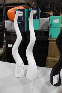Lot of (2) Tusk Vase White 6Wx40H