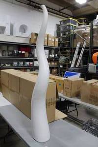 Tusk Vase White 10Wx60H