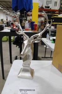Z Gallerie Deer Bust Silver 12Lx9Wx23H