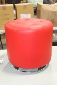 Stool Red 17Wx17H